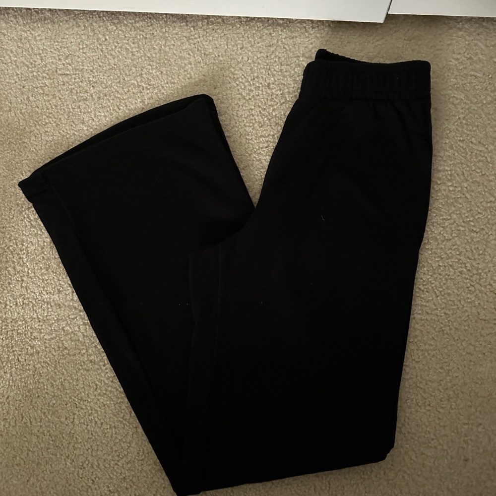 Black straight leg sweatpants